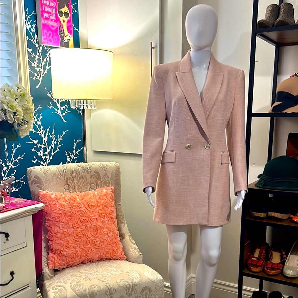 Zara Pink Blazer with Gold Buttons